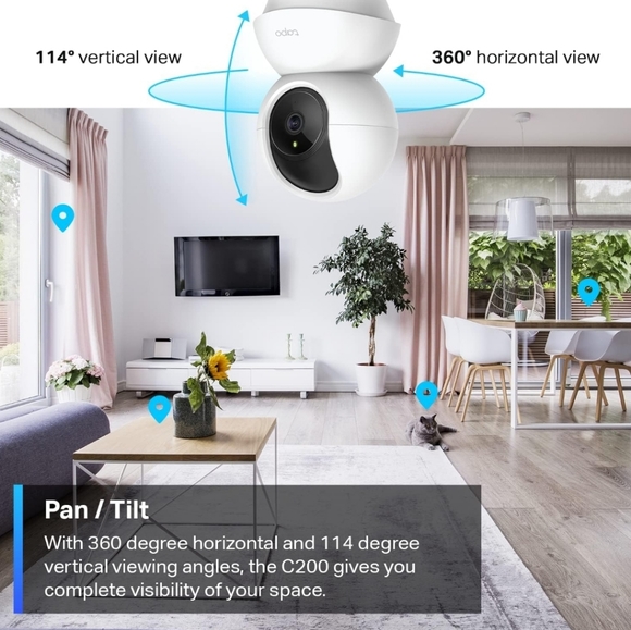 TP-Link Tapo Smart Pan/Tilt Indoor Security Camera, 360° Motion Tracking, 1080p - Picture 7 of 16